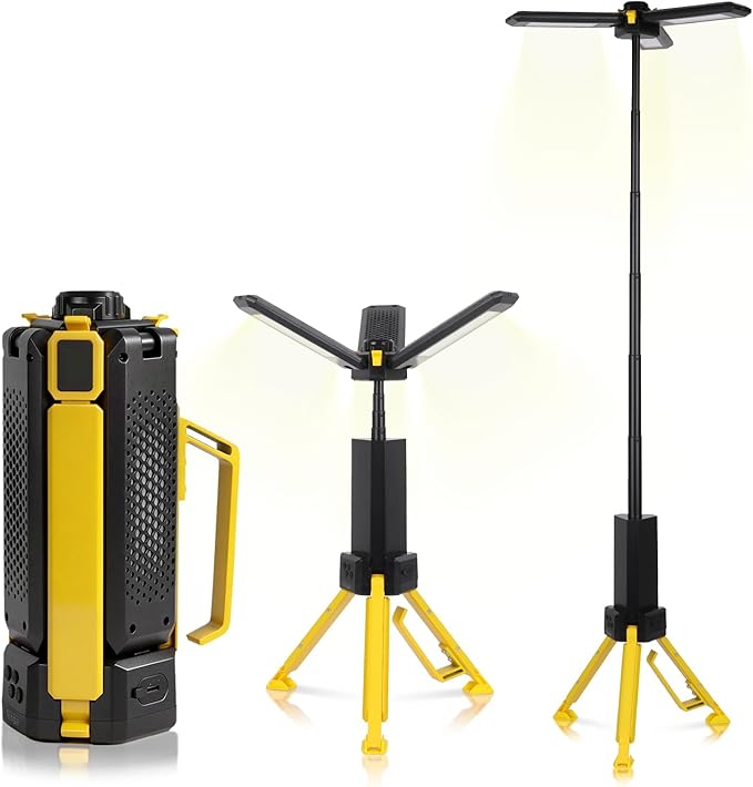 Rechargeable Telescopic Camping Light, 15000mAh Collapsible Lantern with 270° Rotation & Dimming, Portable Flashlight, Waterproof Tent Light for Outdoor Camping, Hiking, Barbecue, Fishing & Emergency