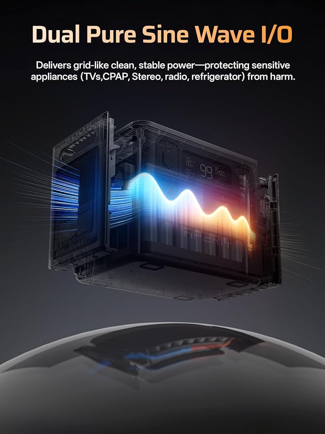 AFERIY Extra Battery 2048Wh,Compatible with P280 Power Station 120V 2800W(Peak 5600W),0-80% Charge in 38 Min,UPS Solar Generator for Home Use,Power Outages,Camping,and RVs