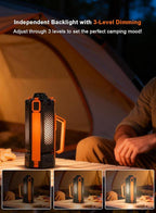 Rechargeable Telescopic Camping Light, 15000mAh Collapsible Lantern with 270° Rotation & Dimming, Portable Flashlight, Waterproof Tent Light for Outdoor Camping, Hiking, Barbecue, Fishing & Emergency