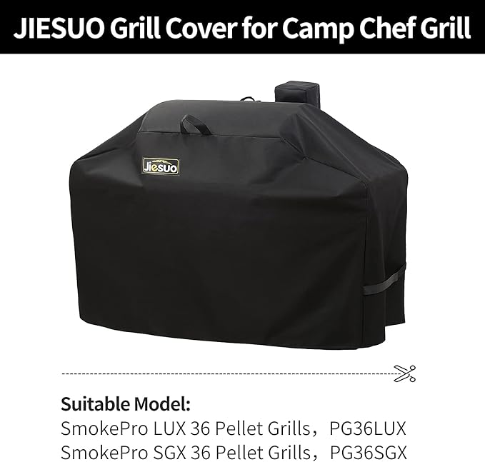 Grill Cover for Camp Chef 36 Inch Pellet Grills, SmokePro LUX 36, SmokePro SGX 36, Heavy Duty Waterproof Grill Cover for Camp Chef Grills
