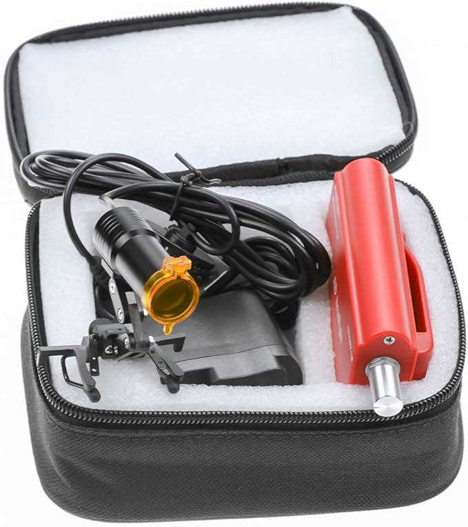 5W Waist Hanging Head Light with Plastic Clip Filter for Magnifier (Red)