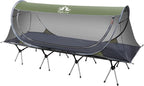Night Cat Pop-up Mosquito Tent: 1 Person Camping Tent with Bug Screen Net Easy Set-up Tent Fits with Camping Cot Combo Set