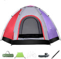 GeRRiT Family Tent with Awning, 2-6 Person Tunnel Tent, Outdoors Automatic Pop Up Beach Tent, Automatic Camping Backpacking Dome Shelter for Family, Festival, Hiking, Backpacking & Mountaineering