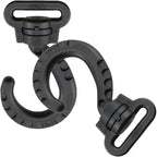 ZZLZX 6PCS Plastic Swivel Tent Hooks 1-inch Inner Diameter Multi Functional Backpack Hooks Webbing Question Mark Buckles for Handbags Purses Outdoor Camping and Mountaineering Accessories