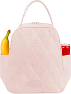 Lunch Box for Women Insulated,Soft Lightweight Lunch Cooler,Leakproof Adult Lunch Bag for Work Camping Picnic Beach,Pink