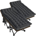 DoCred Oversized XXL Folding Camping Cot with Mattress, 2 Pack Heavy Duty Sleeping Cot Bed Portable Adults Outdoor Bed with Carry Bag, Travel Camp Cots