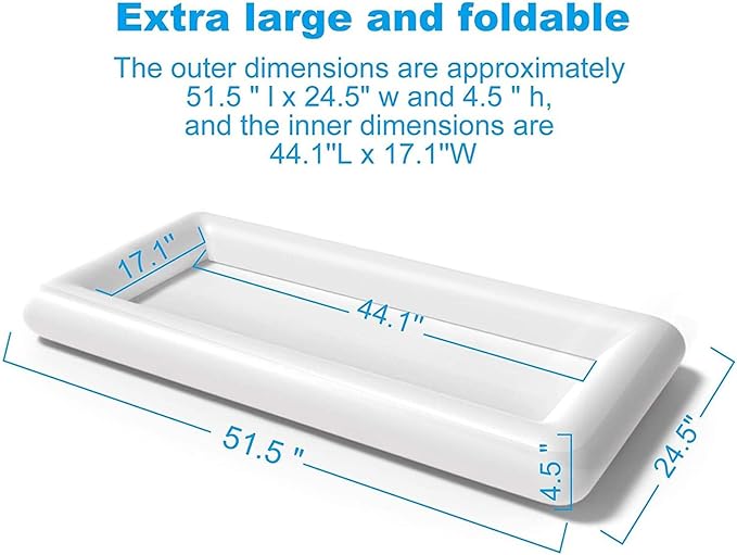Jasonwell Inflatable Serving Bars Ice Buffet Salad Serving Trays Food Drink Holder Cooler Containers Indoor Outdoor BBQ Picnic Pool Party Supplies Beach Luau Hawaiian Tropical Cooler