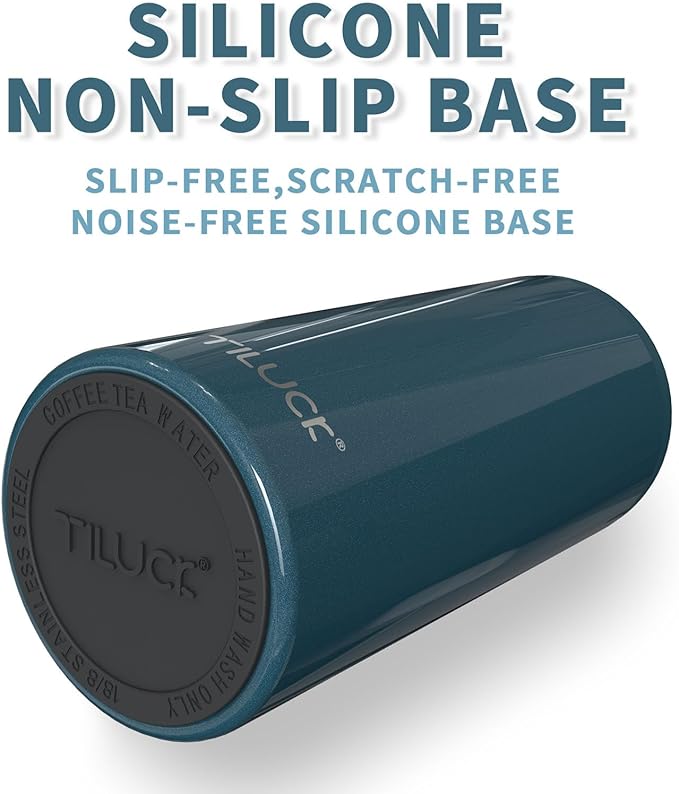 TILUCK Skinny Can Cooler for Slim Beer & Hard Seltzer, Stainless Steel, Doucle-Walled Stainless Steel Insulated Slim Cans, Standard 12 oz (Glitter Indigo)