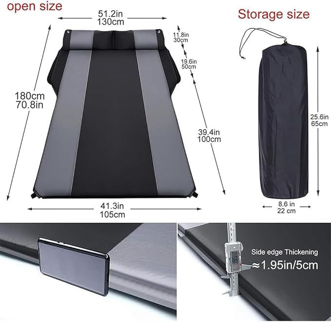 Car Inflatable Mattress for Traverse 2018 2019 2020 2021 2022 2023 Self Inflating Sleeping Pad Thickened Air Bed Cushion Camping Travel Mattress Multifunctional,Green