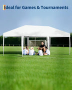 Garvee 10x10 Pop Up Canopy Tent, Heavy Duty Commercial Instant Shelter with One-Person Setup, UPF 50+ Waterproof, 100 Sq Ft Shade for Outdoor Events, Camping, Farmers Market