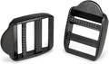 CooBigo 12 Pack Plastic Ladder Lock Buckles, 1" Ladder Slider Buckle for Backpack Strap Nylon Webbing Clip Replacement, Outdoor Camping Gear Sleeping Bag Tent Tie Down Strap Accessories (Black)