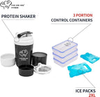 519 Fitness Meal Prep Backpack,Insulated Cooler Lunch Backpack with Computer Compartment,Hiking Picnic Cooler Backpack For Men and Women,3 Meal Containers,2 Ice Packs and Protein Shaker Included