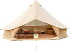 YOLENY Bell Tent, Yurt Tent 4/6/8/10 Person 4 Season Waterproof Glamping Tents w/Stove Jack for Family Camping Outdoor Party, Glamping Tents for Camping - 10/13.1/16.4FT