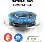 Gas Stove Top 4 Burner, 23 Inch Gas Cooktop for NG/LPG Convertible, Stainless Steel Stove with Thermocouple Protection for Outdoor Kitchen, Camping, Total 27400BTU