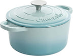 Crock-Pot Artisan Round Enameled Cast Iron Dutch Oven, 3-Quart, Blush Pink