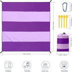 Beach Blanket Waterproof Sandproof Beach Mat 79" X 83"/10'x9'for 2-8 Adults Quick Drying Outdoor Picnic Mat Beach Accessories for Travel, Camping, Hiking