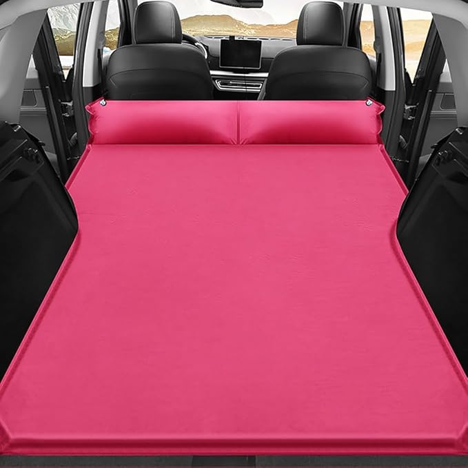 Car Inflatable Mattress for Jeep Renegade 2015 2016 2017 2018 2019 2020 2021 Portable Air Sleeping Bed with Pillow Camping Travel Cot Inflatable Trunk Sleeping Pad,Pink