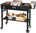 BBQ Cart for Blackstone Griddle 22 & 17 Inch | Portable Rolling Prep Table with Storage Shelf & Lockable Wheels for Outdoor Cooking & Camping