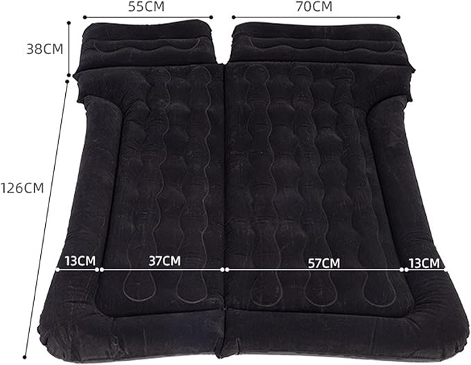 Car Air Mattress for Toyota Land Cruiser lc300 5, 2021 2022 2023 2024, Thickened Car Bed Mattress, Travel Sleeping Pad, Back Seat Bed Cushion with Air Pump 2 Pillows,Grey