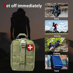 Universal IFAK Trauma First Aid Kit Molle Pouches Emergency Survival Kit Suitable for Home, car, Travel, Camping, Hiking, Sports, Outdoor Emergencies-Quick Response First Aid Essentials (Olive Green)