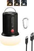 EZVALO LED Rechargeable Camping Lantern, 6000mAh Emergency Outdoor Tent Light for Camping, IPX5 Water Resistant Portable Tent Lantern for Hiking, Backpacking, Fishing, Hurricane, Outages (Black)