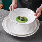 Camping Plates Dish Plate Tableware Hotel Commercial Creative Cold Dish Plate Stir-Fry Plate Ceramic Salad Bowl Fruit Bowl Decorative Plate
