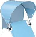 Universal Chair Umbrella Canopy, UPF 50+ Chair Sun Shade Attachment with Adjustable Clamp Fits Most Brands’ Beach, Camping, Lawn, Wheelchair, Tanning, Zero Gravity, Lounge, Fishing Chairs, Patented