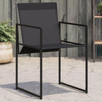 Patio Chairs 4 pcs Black Steel and Textilene Chairs for Outside Camping Chair Vanity Chair Patio Chairs for Dining Patio Bedroom Outdoor