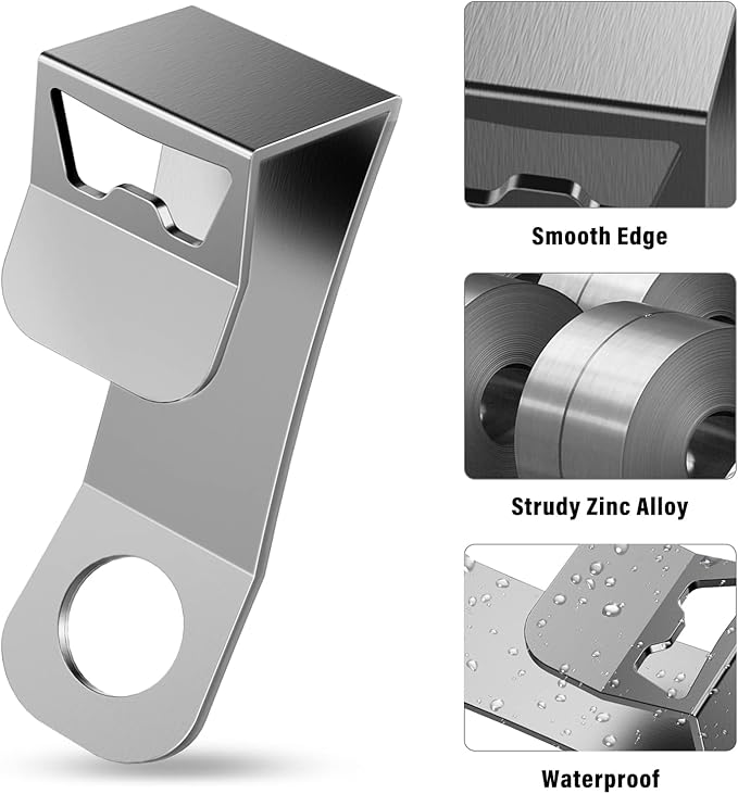 2 Packs Cooler Lock Bracket with Bottle Opener, Heavy Duty Metal Cooler Tie Down Compatible with Yeti/RTIC Coolers, Security Lock Bracket Cooler Accessories