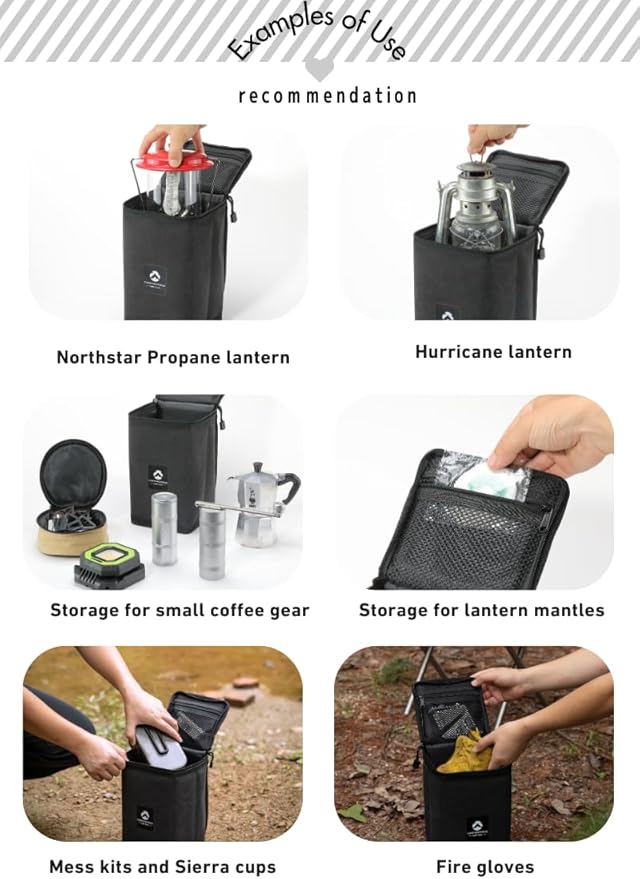 CAMPINGMOON Camping Gear Lantern Storage Case T-8,T-9