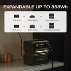 EF ECOFLOW River 3 Plus Portable Power Station Extra Battery EB600, 572Wh Expansion LiFePO4 (LFP) Battery with 10-Year Lifespan, Built-in 140W USB-C Port for Charging/Discharging, Use Independently