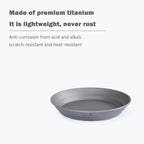 Boundless Voyage Ultralight Titanium Bowl Pan Plate Dish with Carry Bag Outdoor Camping Portable Tableware Cookware (Ti15166B (Plate-S))