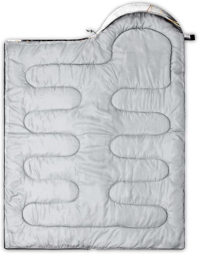 QOOMO Camping Sleeping Bags,3 Season Warm & Cool Weather,Lightweight,Waterproof Sleeping Bags for Adults & Kids,Traveling,and Outdoors,Camping Gear Equipment