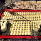 NEAR ZERO Blow Up Mattress for Camping Gear - Inflatable Sleeping Pad with R-Value of 3.7, Dual-Plated Aluminum, Soft and Noise-Free Sleep, Reliable Valve, Sleeping Mattress for Camping Tent.