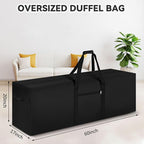 60 x 17 x 20 Inch, 332 L Extra Large Duffle Bag Camping Tent Storage Bag Heavy Duty Waterproof Sports Equipment Carrying Case for Tent Pole Travel Canopy Hammock Tripod Fishing Outdoor Moving