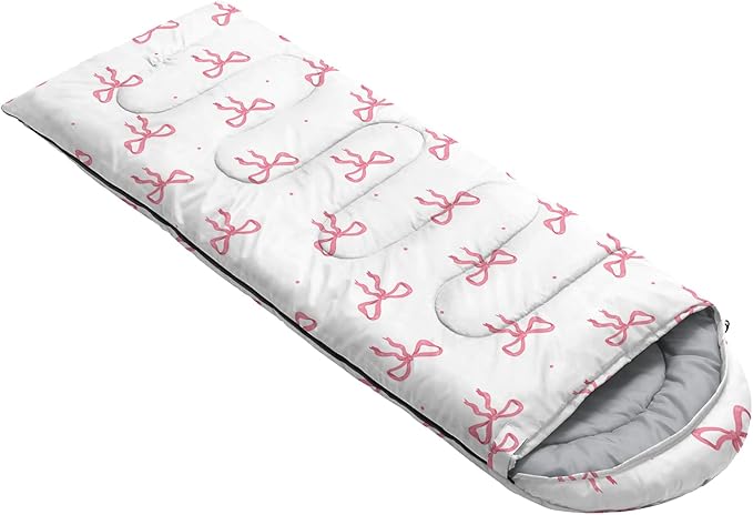 QOOMO Camping Sleeping Bags,3 Season Warm & Cool Weather,Lightweight,Waterproof Sleeping Bags for Adults & Kids,Traveling,and Outdoors,Camping Gear Equipment