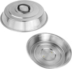 BBQ Accessories 12 Inch Round Stainless Steel Basting Cover - Cheese Melting Dome Round Cast Iron Grill Press Kit for Hamburger Bacon Steak, Best fits for Blackstone Camp Chef Flat Top Griddle Grill