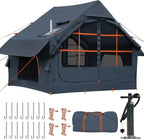 Inflatable Tents for Camping,Easy Blow Up Tent with Hand Pump,4 Seasons Waterproof Air Inflatable Camping Tent House for Family Weekend Camping
