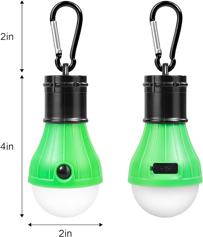 Led Camping Lantern USB Rechargeable,Outdoor Tent Lights for Camping Hanging,Kids with Clip Hook Camping Flashlight (4 Packs Black)