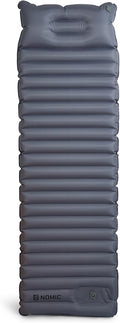 Nomic Lumin AIR Self Inflating Sleeping Pad, Extra Thick 4" Insulated Camping Mat with Built-in Foam Pump, 30s Inflate / 5s Deflate, Integrated 6" Pillow, 79 x 26 x 4 in, Est. R-Value 4