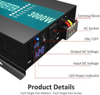 WZRELB RBPRC300012 3000W 12V 110~120V Pure Sine Wave Solar Power Inverter with Remote Control Switch
