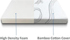 FoamRush 11" x 26" x 75" Camping Cot High Density RV Mattress Replacement with Cotton Cover, Extra Firm, Pressure Relief Support, Travel Camper Trailer Truck, Made in USA, CertiPUR-US Certified