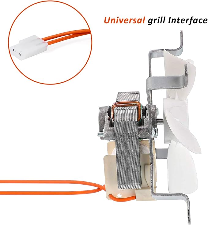 Hisencn Grill Induction Fan Kit Replacement Parts for All Pit Boss & Traeger & Camp Chef Wood Pellet Grills, Sam's Club Pellet Grills, Combustion Fan for Traeger KIT0019, 110V PA66