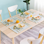 Silverware Flatware Cultery Set for 6 ，Unique Stainless Steel Cutlery Utensils Set with Steak Knives ，30 Pieces Tableware Set for Home Kitchen Restaurant Hotel, Dishwasher Safe