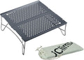 iClimb Mini Solo Folding Table Ultralight Compact for Backpacking Camping Hiking Beach Picnic (Gunmetal, Mini)