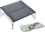 iClimb Mini Solo Folding Table Ultralight Compact for Backpacking Camping Hiking Beach Picnic (Gunmetal, Mini)