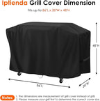 Grill Cover for Gas Griddle, 86inch Outdoor Grill Cover Waterproof for Flat Top BBQ Grills and Smoker Grills-86 L x 28" W x 48" H