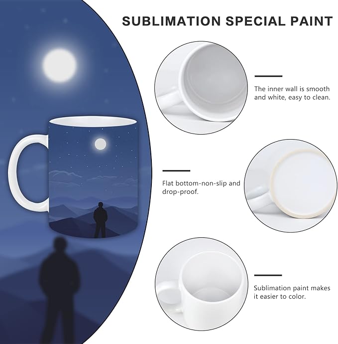 11 Oz Sublimation Blank Ceramic Coffee Mugs Case Of 36 Pcs White Coffee Mugs Blank Coated Cup Blank White Mug Sublimation Blanks DIY Mugs