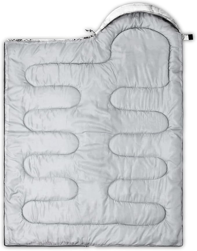 QOOMO Camping Sleeping Bags,3 Season Warm & Cool Weather,Lightweight,Waterproof Sleeping Bags for Adults & Kids,Traveling,and Outdoors,Camping Gear Equipment