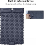 Sleeping Pad, 2 Person Self Inflating Camping Mat, TPU Camping Mattress with Snap Buttons for Couples (Blue)